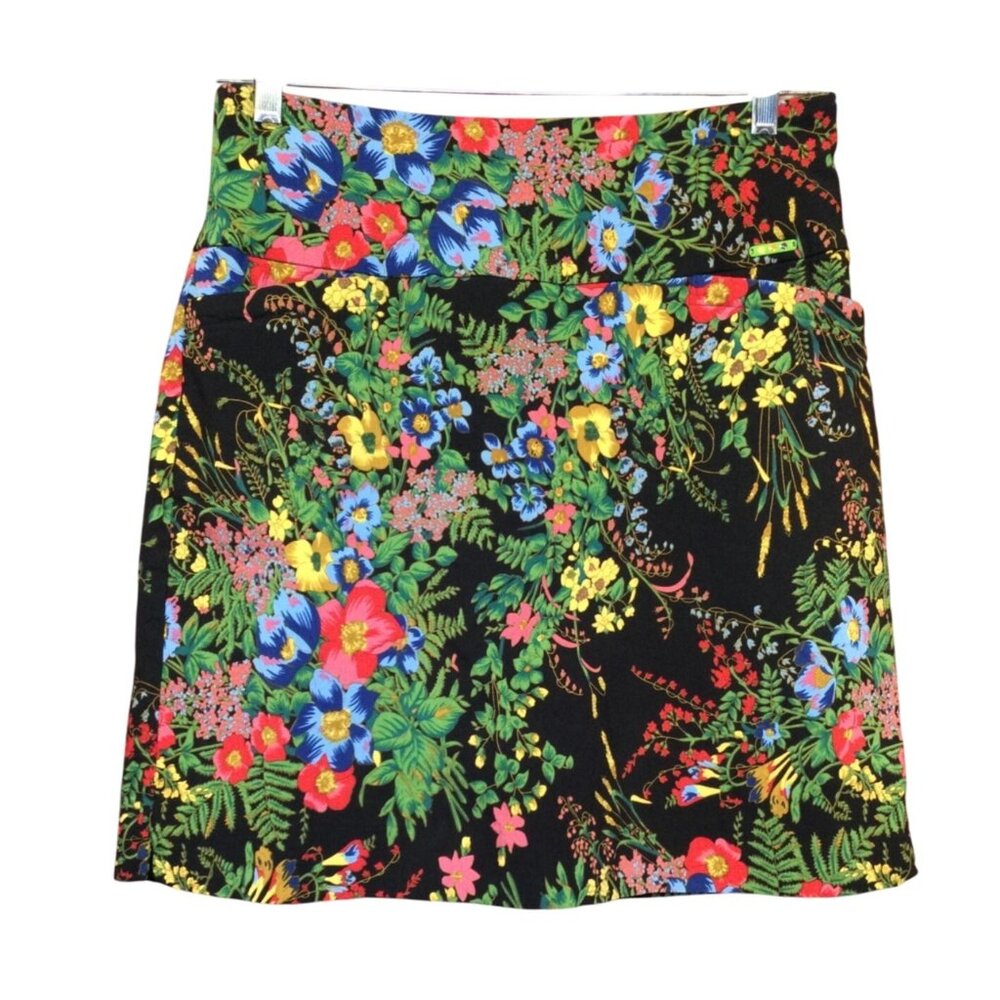 Swing Control Womens Dark Floral Skirt Skort Size 10 Tennis Pickleball Athletic